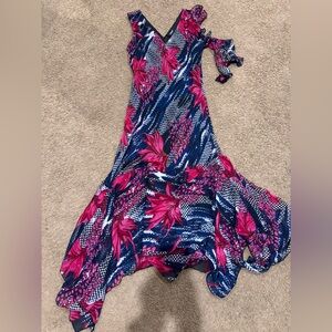 Vibrant Vintage Floral Maxi Dress